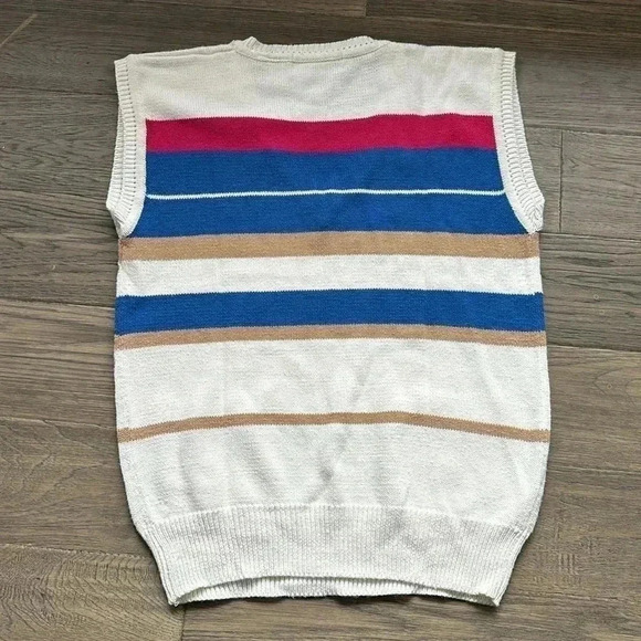 🔥Gitano🔥 | Vintage striped knit sweater vest with pockets - Picture 7 of 7